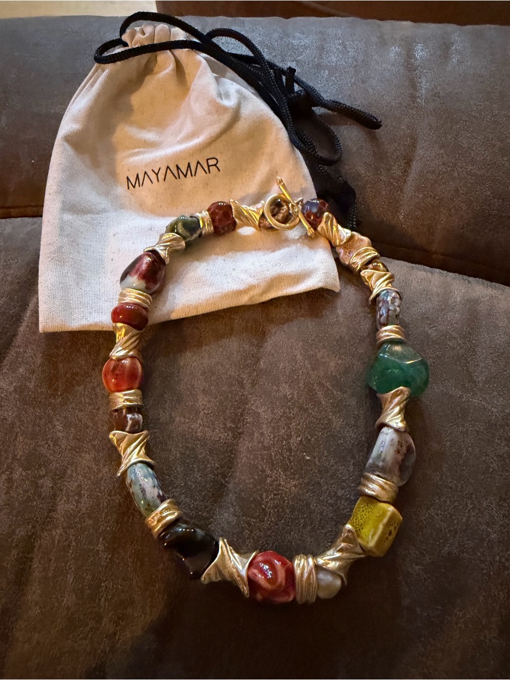 Mayamar Multicolor Glass & Gold-Tone Beaded Necklace
